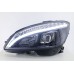 Mercedes C Class W204 07-11 Black Projector Headlamp w Bar ( Sequential Signal )